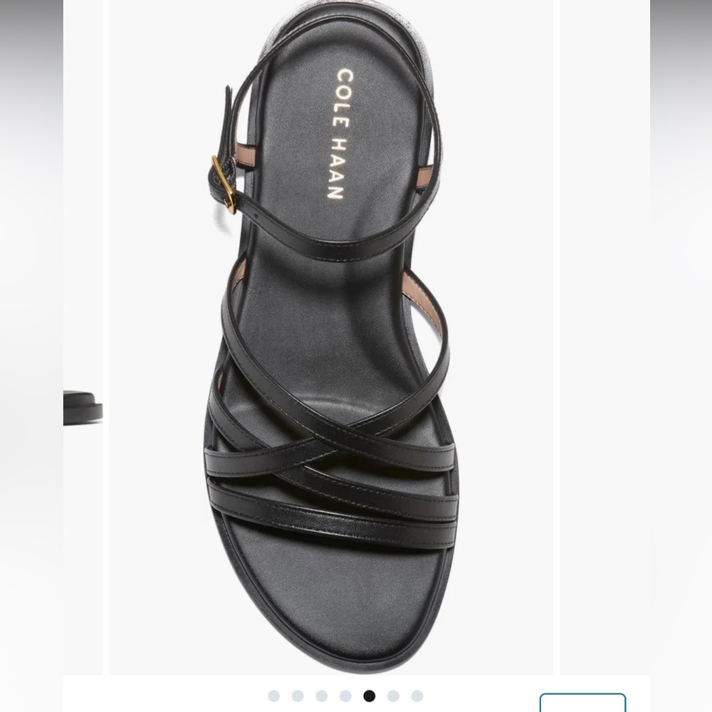 NEW Cole Haan Flynn Strappy Sandal in Soft Gold Metallic Leather - Size 7 - Picture 11 of 11